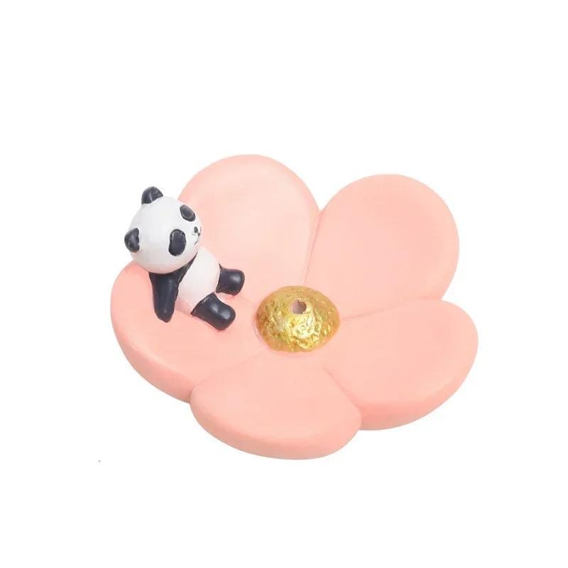 Cherry Blossom Incense Holder  Sakura Animal Stick Burner  Cute Aromatherapy Ash Catcher  Japanese-Inspired Home Decor Gift