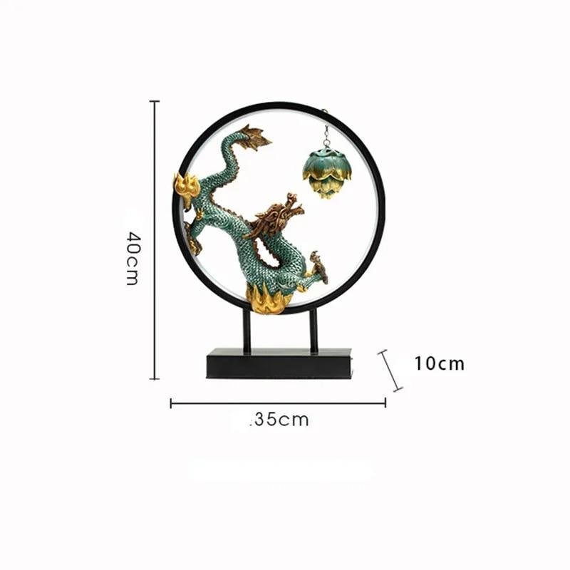 Dragon LED Lamp with Lotus Incense Burner – Mystical Home Decor | Zen Backflow Sculpture | Mood Light for Meditation or Living Room
