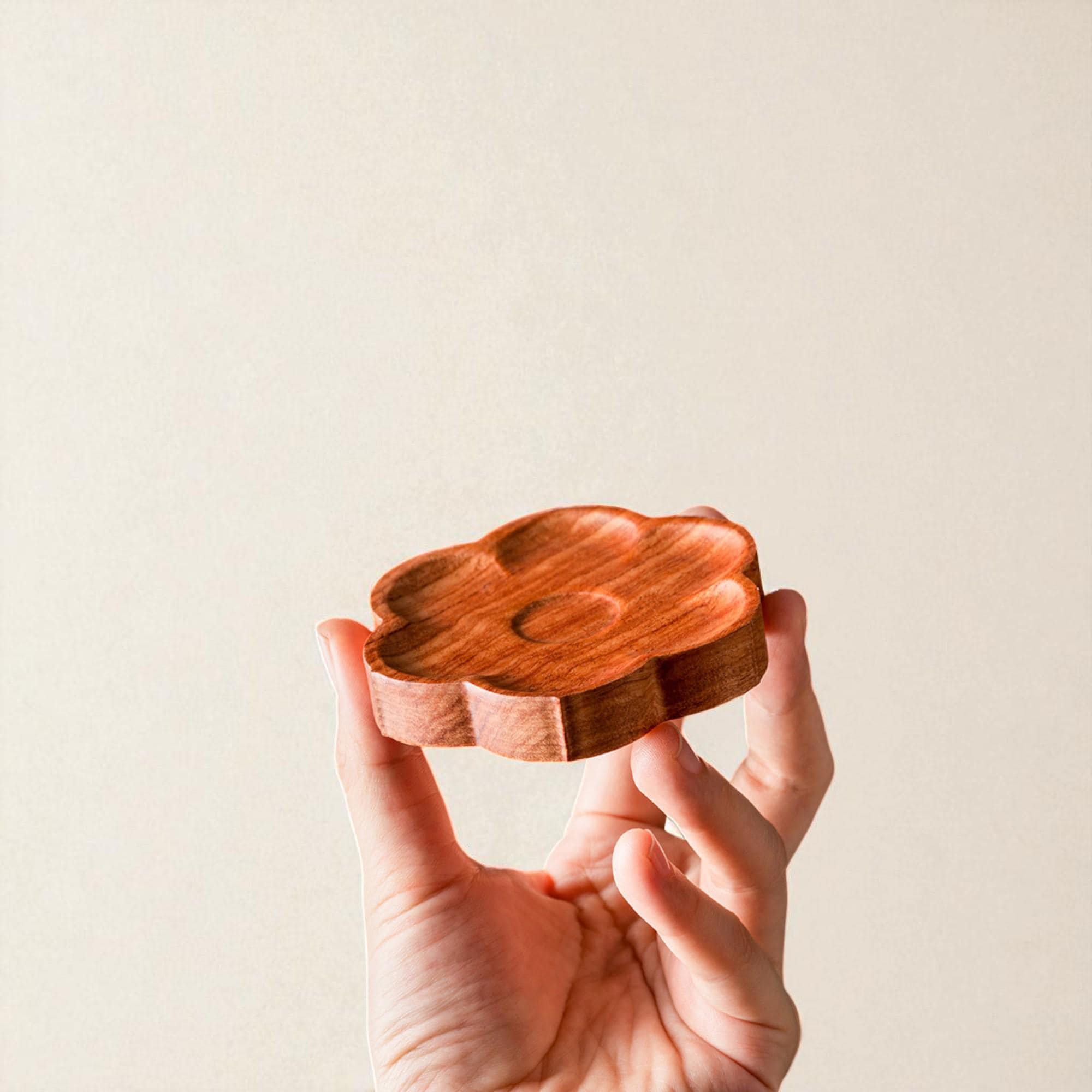 Black Walnut Flower Incense Holder  Handmade Wood Base for Aromatherapy, Zen Meditation Decor & Tea Ceremony Gift